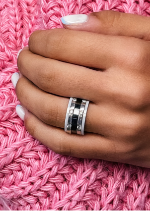 Каблучка Кераміка фіаніт срібло 925°/ ювелірна кераміка с1116ч