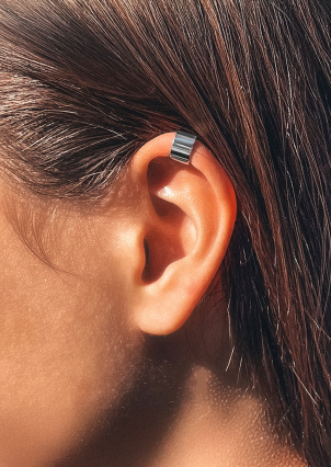 Сережки без вставок Срібло 925° (родій) 82816