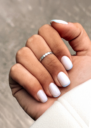 Каблучка без вставок Срібло 925° (родій) 81707