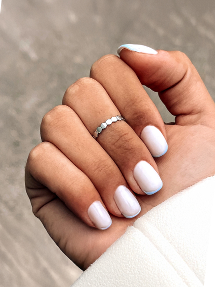 Каблучка без вставок Срібло 925° (родій) 81707