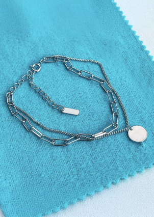 Браслет без вставок Срібло 925° (родій) GWN132P