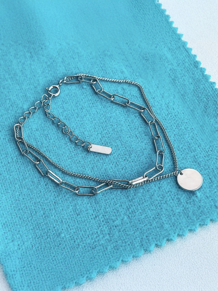 Браслет без вставок Срібло 925° (родій) GWN132P