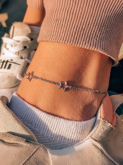 Браслет без вставок Срібло 925° (родій) 75165-н