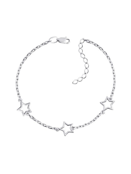 Браслет без вставок Срібло 925° (родій) 75165-н