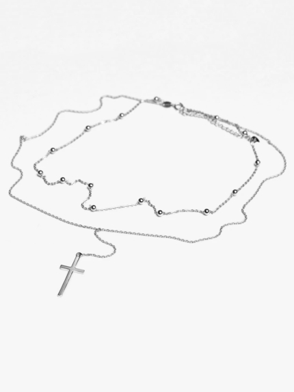 Кольє без вставок Срібло 925° (родій) кл2/3020