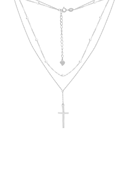 Кольє без вставок Срібло 925° (родій) кл2/3020