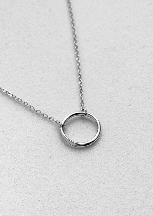 Кольє без вставок Срібло 925° (родій) 0635