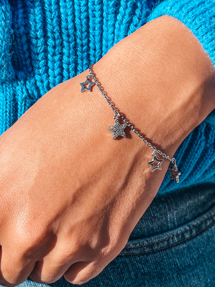 Bransoletka szafirowa Srebro 925° (rod) 75181