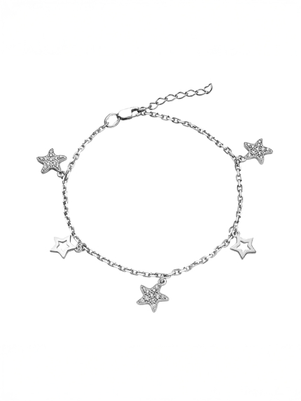 Bransoletka szafirowa Srebro 925° (rod) 75181