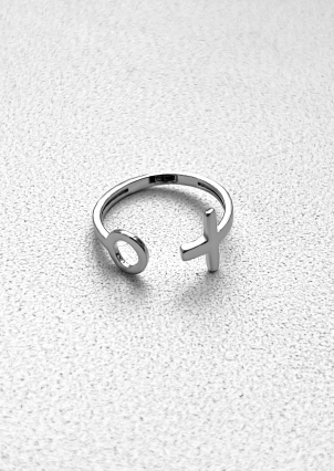 Каблучка без вставок Срібло 925° (родій) 81694