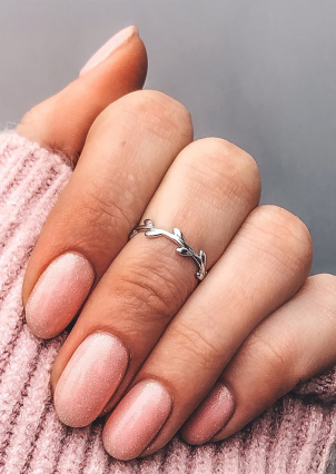 Каблучка без вставок Срібло 925° (родій) 81703