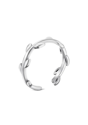 Каблучка без вставок Срібло 925° (родій) 81703