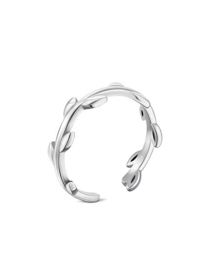 Каблучка без вставок Срібло 925° (родій) 81703