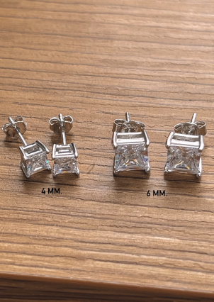 Сережки Фіаніт (5А) Срібло 925° (родій) SE305-6