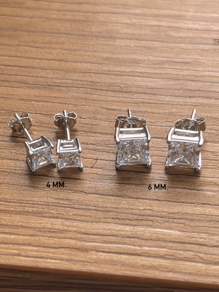 Fianite earrings (AAAA) Silver 925° (rhodium) SE305-6