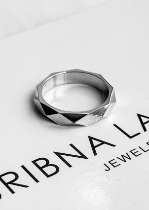 Каблучка без вставок Срібло 925° (родій) 4612077