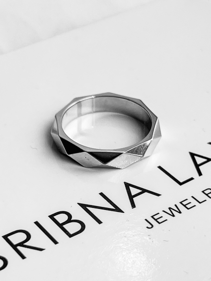 Каблучка без вставок Срібло 925° (родій) 4612077