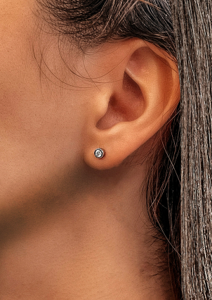 Сережки фіаніт Срібло 925° (родій) 40026