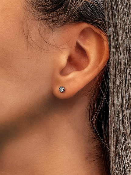 Сережки фіаніт Срібло 925° (родій) 40026