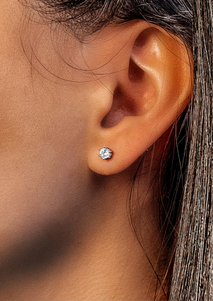 Сережки фіаніт Срібло 925° (родій) 40014