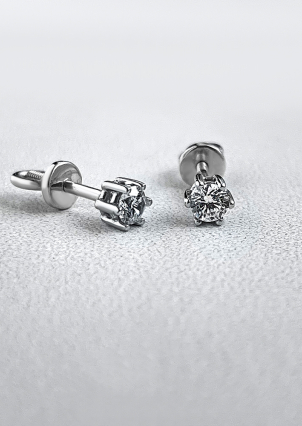 Сережки фіаніт Срібло 925° (родій) 40014