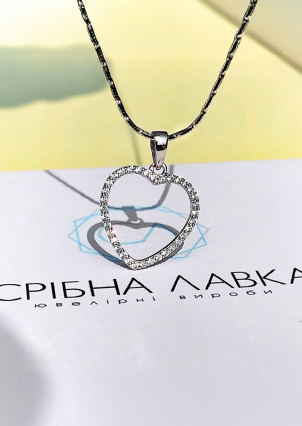 Підвіс фіаніт Срібло 925° (родій) 30015