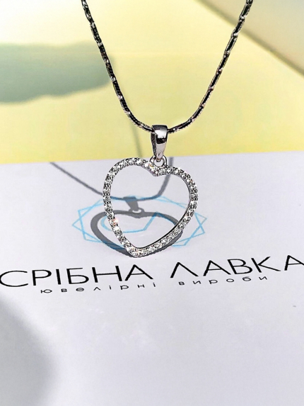 Підвіс фіаніт Срібло 925° (родій) 30015