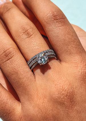 Каблучка фіаніт Срібло 925° (родій) 81523