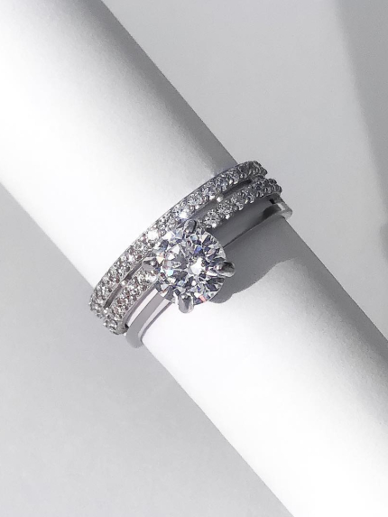 Каблучка фіаніт Срібло 925° (родій) 81523