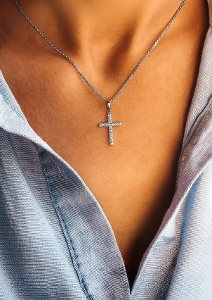 Підвіс фіаніт Срібло 925° (родій) 30035