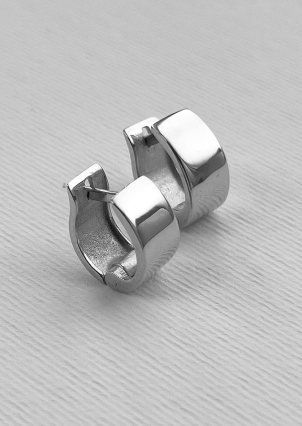 Сережки без вставок Срібло 925° (родій) 104838