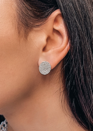 Сережки без вставок Срібло 925° (родій) 149801