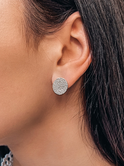 Сережки без вставок Срібло 925° (родій) 149801