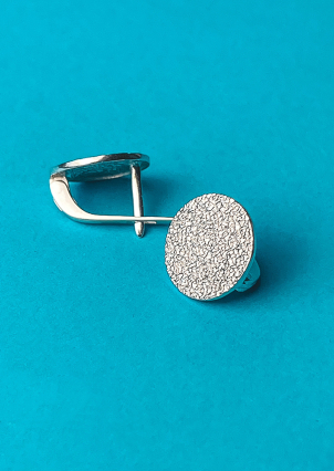 Сережки без вставок Срібло 925° (родій) 149801