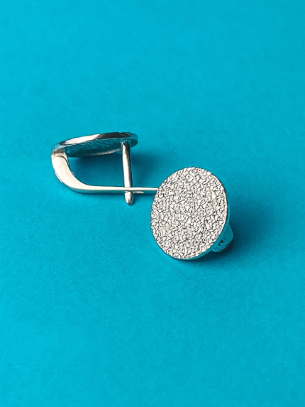 Сережки без вставок Срібло 925° (родій) 149801