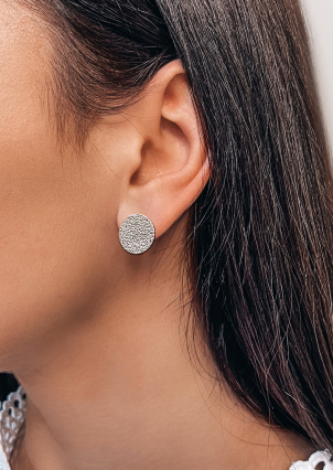 Сережки без вставок Срібло 925° (родій) 149801