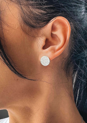 Сережки без вставок Срібло 925° (родій) 149801