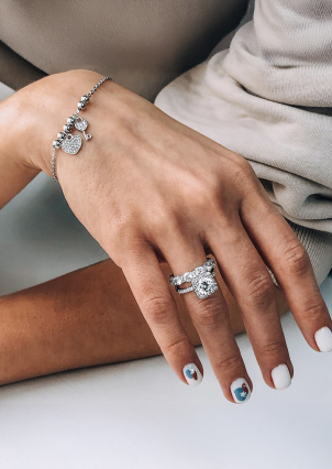 Браслет фіаніт Срібло 925° (родій) 75204