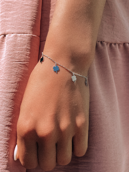 Браслет без вставок Срібло 925° (родій) б2/1017