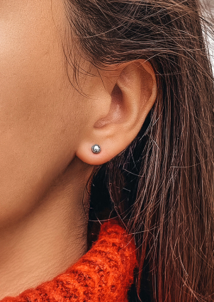 Сережки без вставок Срібло 925° (родій) 1-5186.0.2