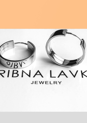 Сережки без вставок Срібло 925° (родій) 1-5107.0.2