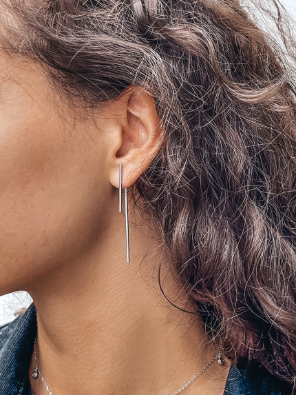 Kolczyki bez wkładek Srebro 925° (rod) 1-8222.0.2