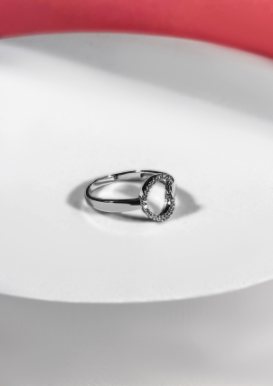 Каблучка фіаніт Срібло 925° (родій) 81666