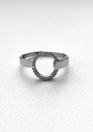 Каблучка фіаніт Срібло 925° (родій) 81666