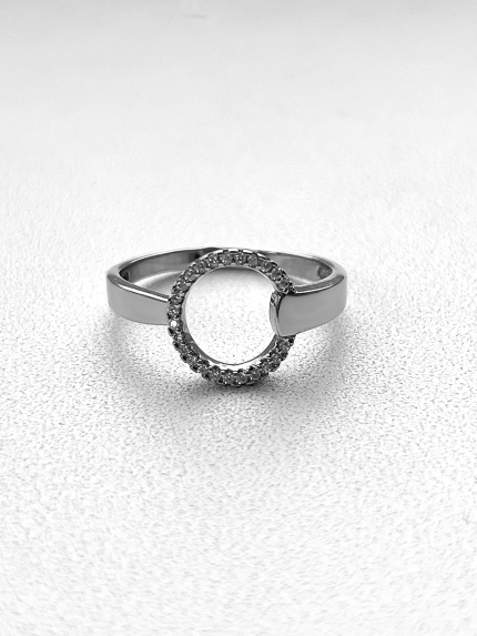 Каблучка фіаніт Срібло 925° (родій) 81666