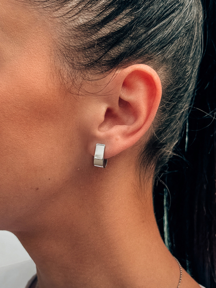 Earrings without inserts Silver 925° (rhodium) 82846