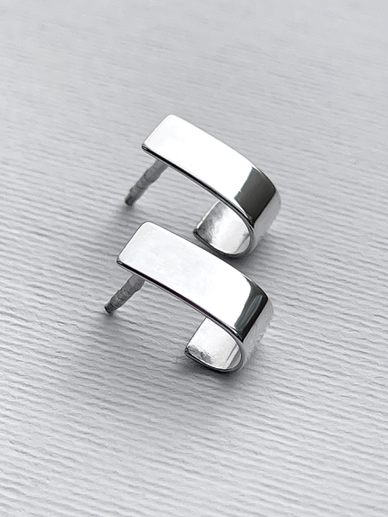 Earrings without inserts Silver 925° (rhodium) 82846