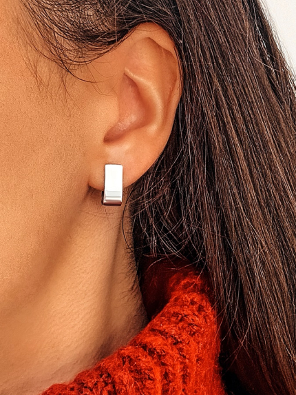 Earrings without inserts Silver 925° (rhodium) 82846