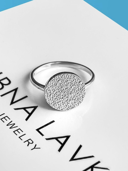 Pierścionek bez wkładów Srebro próby 925° (rod) 3943