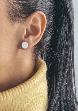 Сережки без вставок Срібло 925° (родій) 261775